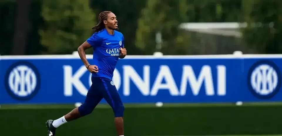 Player jogging on training pitch at practice session
