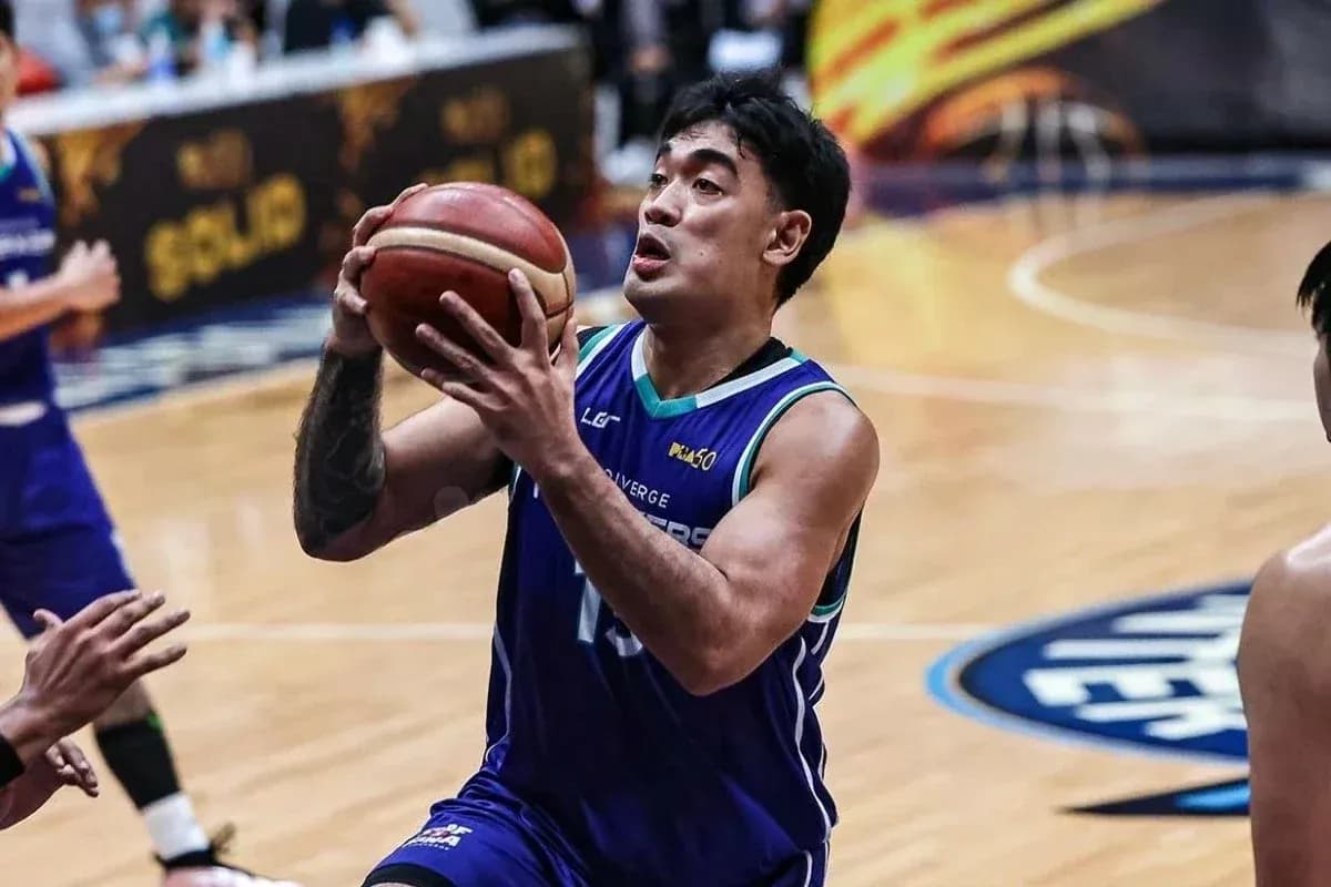 Player preparing to shoot basketball during game