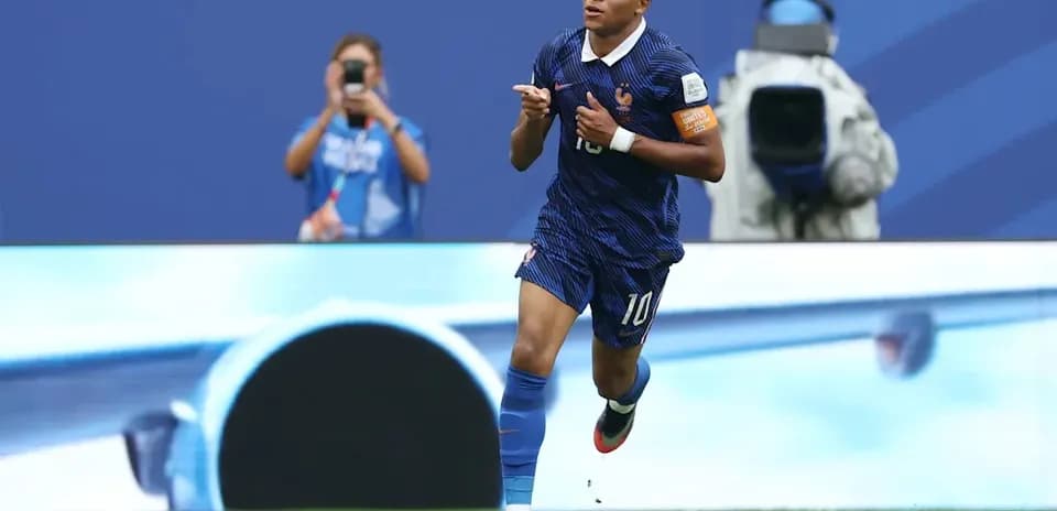 Player celebrating after scoring a goal during match