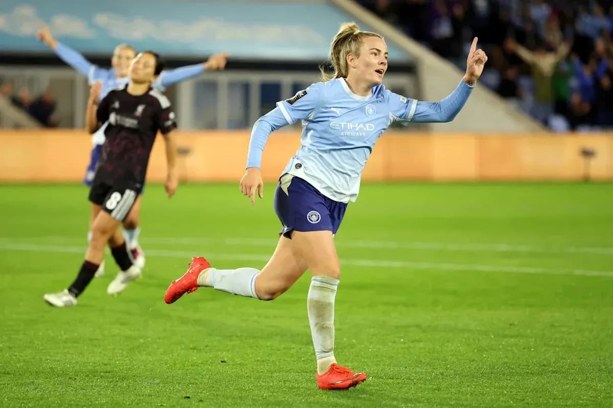Player celebrating a goal on the field