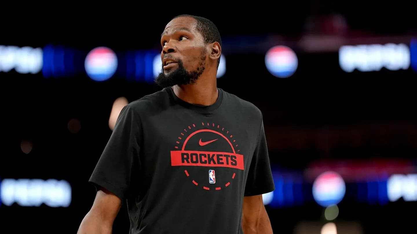 Player warming up in Houston Rockets practice shirt