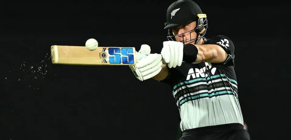 Batsman hitting a cricket ball during a match