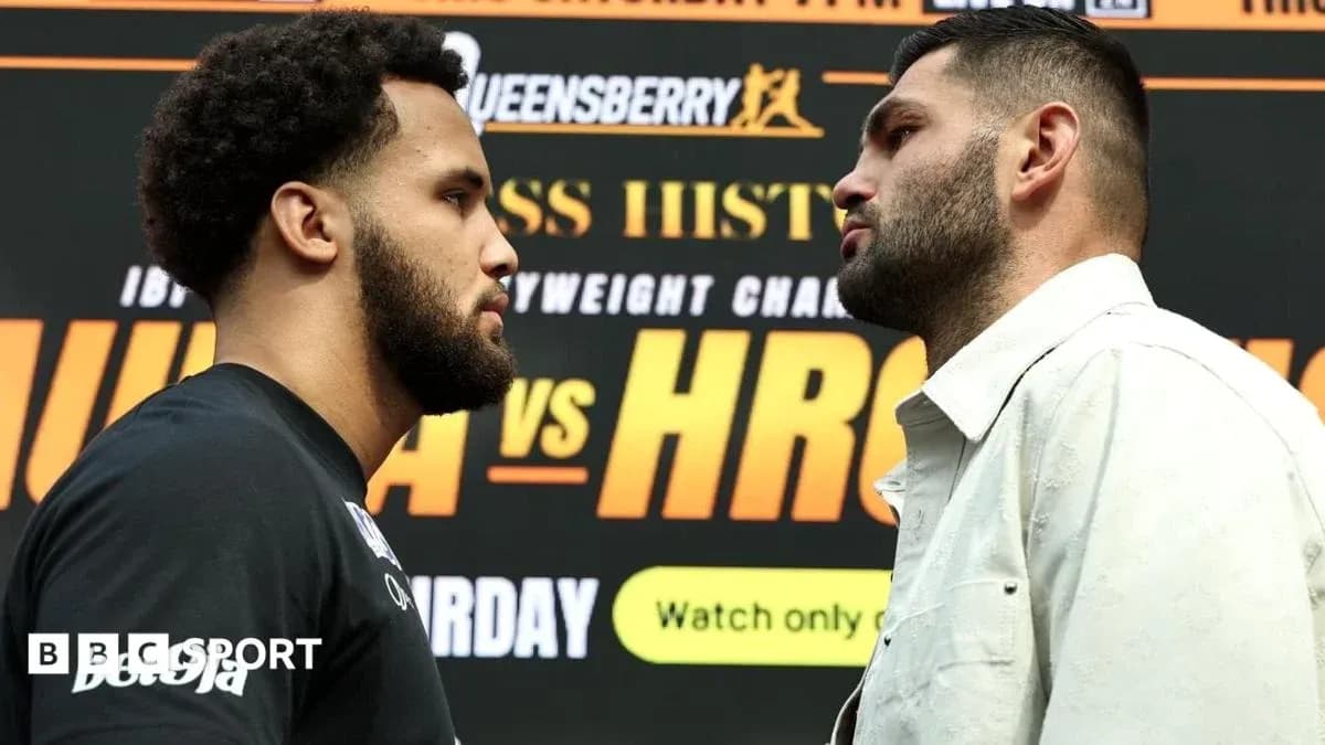 Boxers facing off at press conference for match
