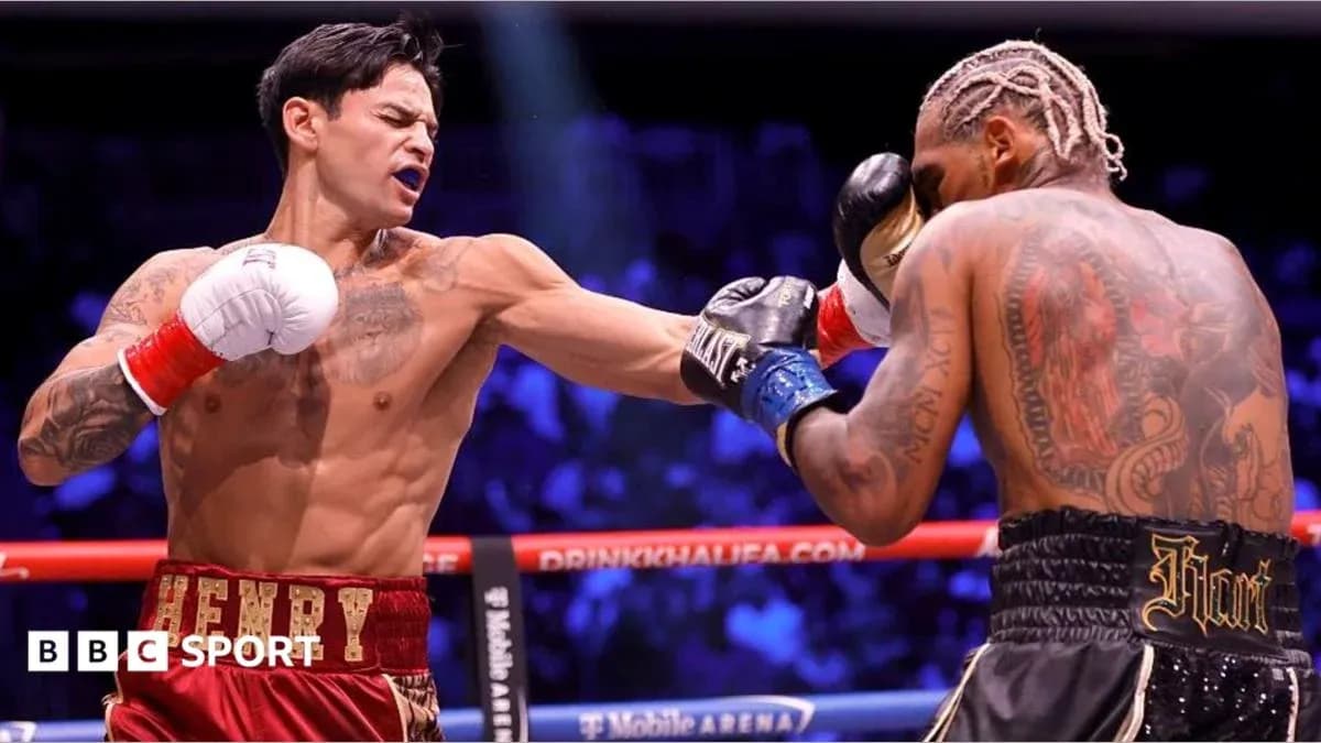 Boxers exchanging punches in the ring during match