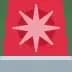 Red star symbol on a red background