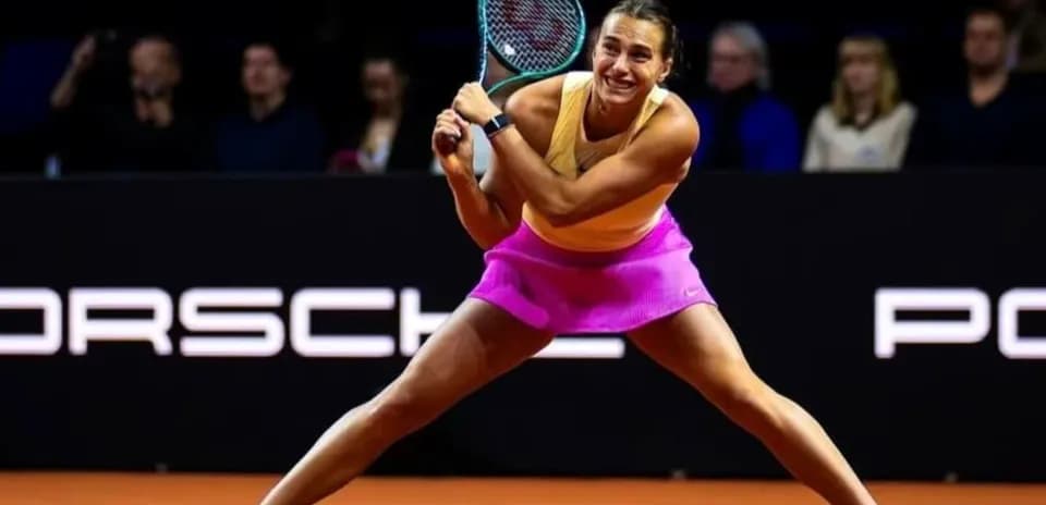 Player executing a backhand shot during match