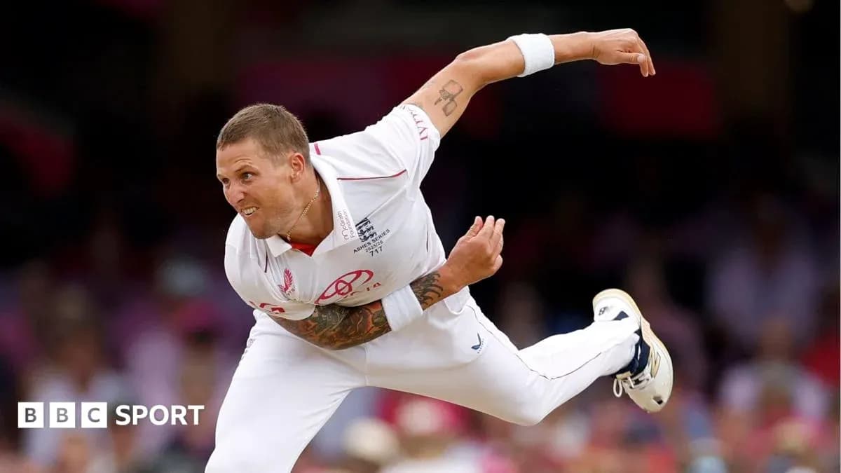 Cricketer delivering a ball during a match Cricketer delivering a ball during a match