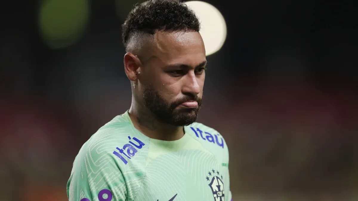 Neymar in Brazil kit during a match Neymar in Brazil kit during a match