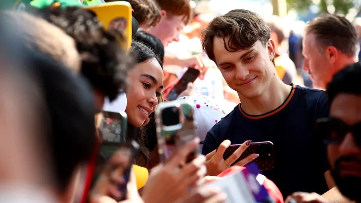 Fans taking selfie with a celebrity at event Fans taking selfie with a celebrity at event