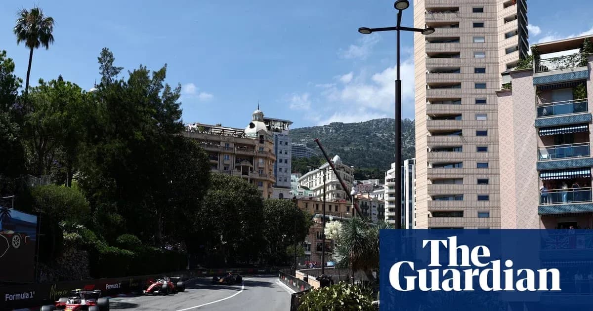 Formula 1 cars racing through Monaco streets Formula 1 cars racing through Monaco streets
