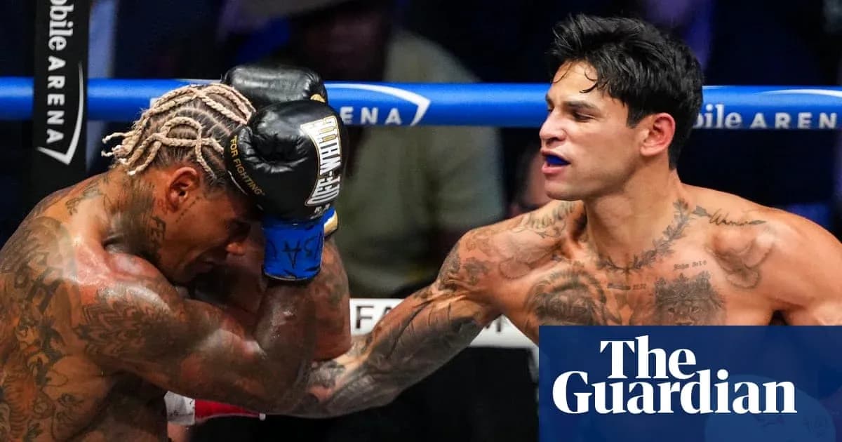 Boxers exchanging punches during a boxing match Boxers exchanging punches during a boxing match