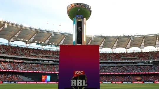 KFC BBL trophy displayed at stadium KFC BBL trophy displayed at stadium