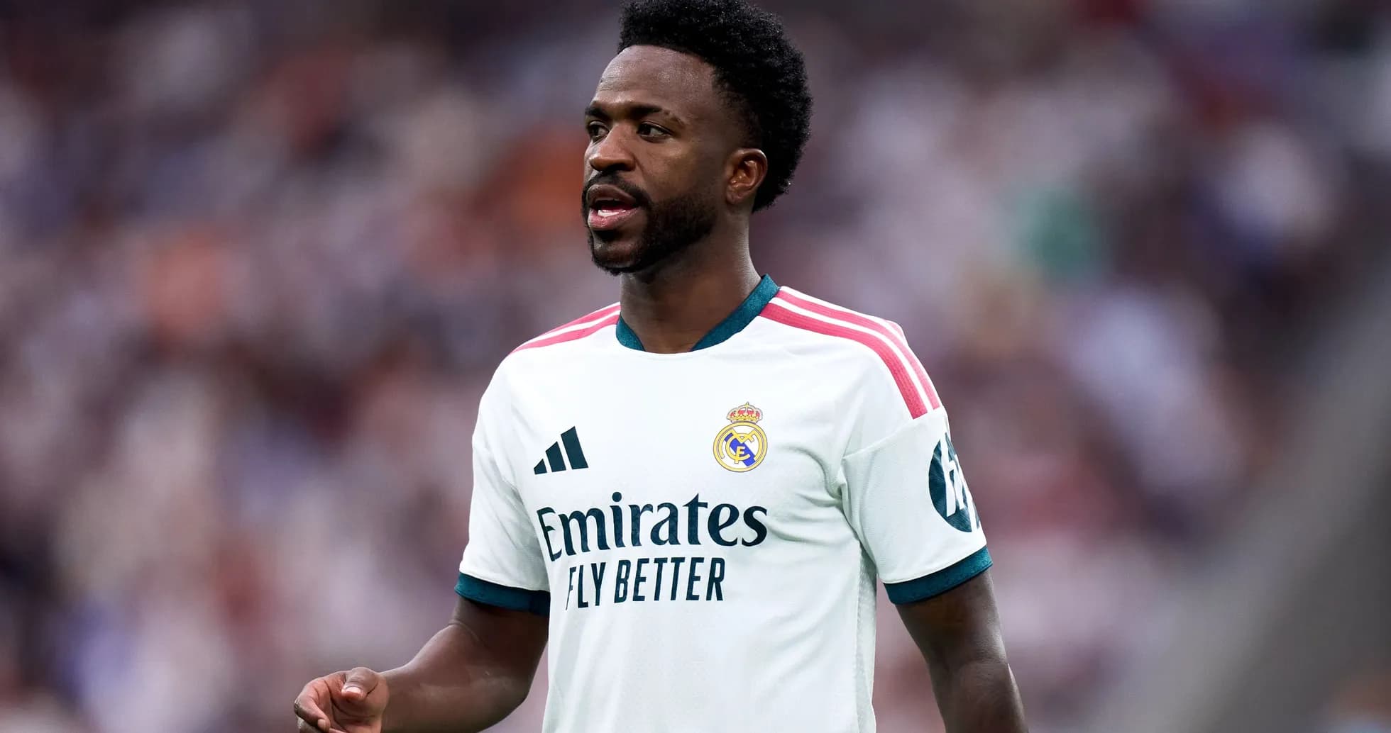 Player in Real Madrid jersey during match Player in Real Madrid jersey during match