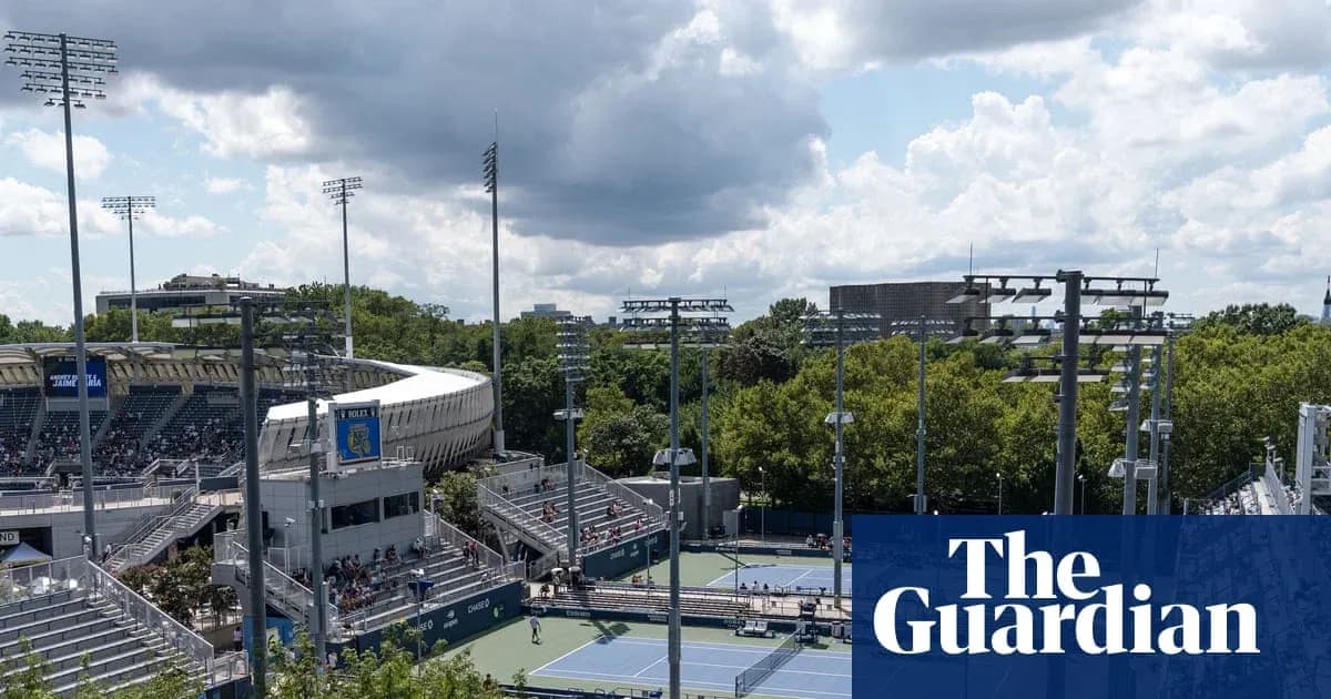 Outdoor tennis courts at a busy sports venue Outdoor tennis courts at a busy sports venue