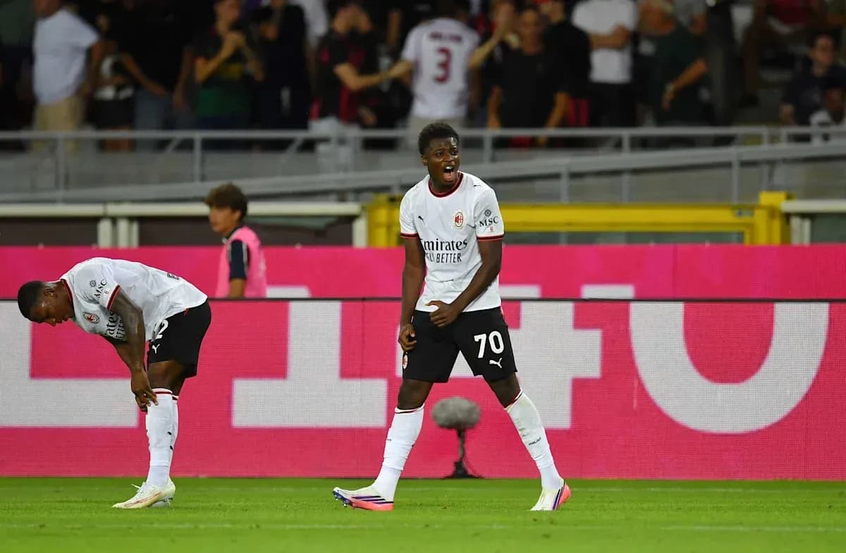 AC Milan players during a match celebration AC Milan players during a match celebration