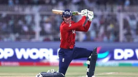 Batsman preparing to hit during cricket match Batsman preparing to hit during cricket match