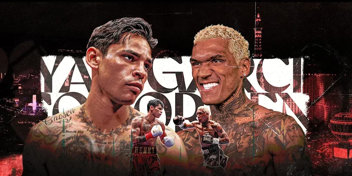 Boxing match promotional image featuring two fighters Boxing match promotional image featuring two fighters