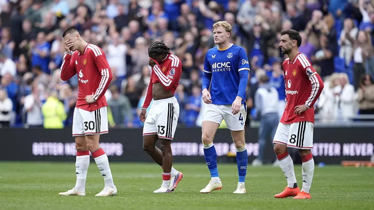 Manchester United players walking off after match defeat Manchester United players walking off after match defeat