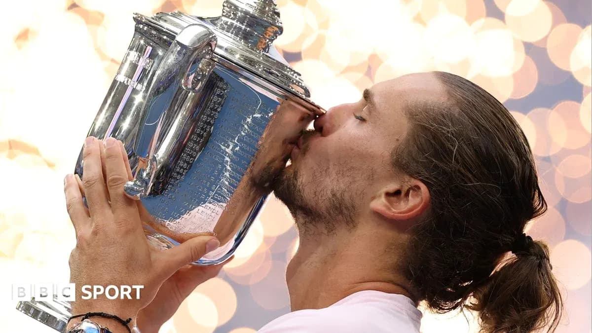 Player kissing trophy after winning tournament Player kissing trophy after winning tournament