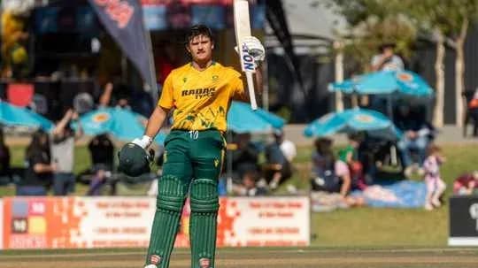 Batter celebrating after scoring runs in cricket match Batter celebrating after scoring runs in cricket match