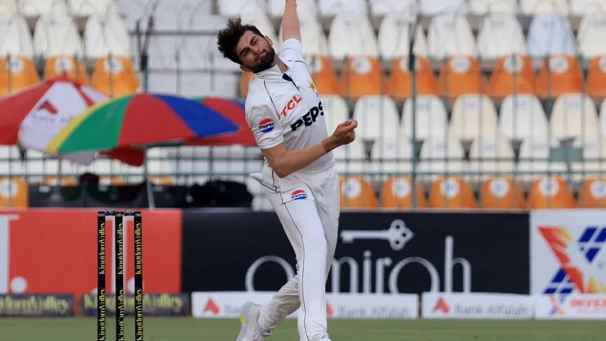 Bowler delivering ball during cricket match Bowler delivering ball during cricket match