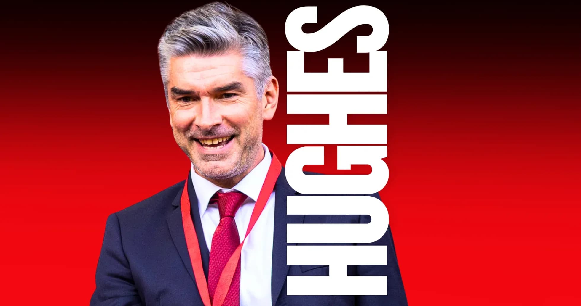 Man in suit smiling against red background Man in suit smiling against red background