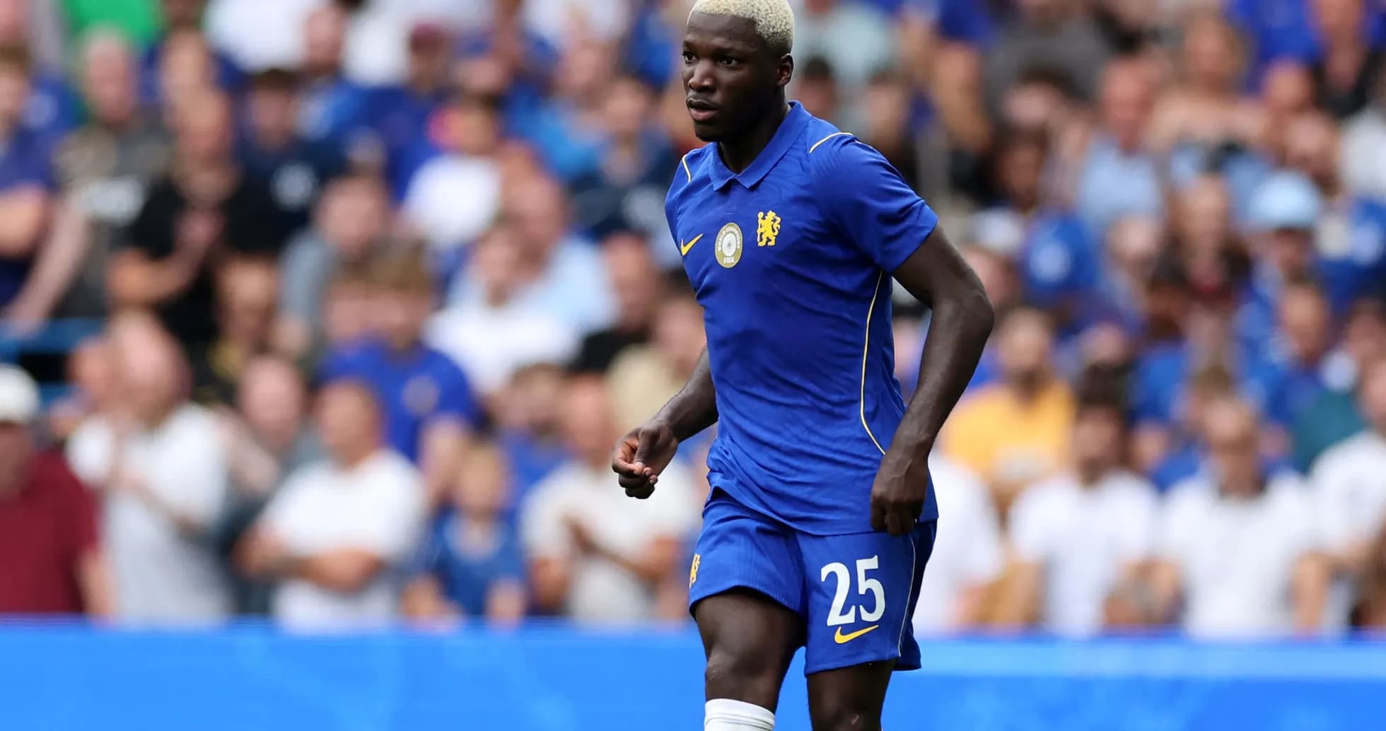 Player wearing Chelsea kit during match action Player wearing Chelsea kit during match action