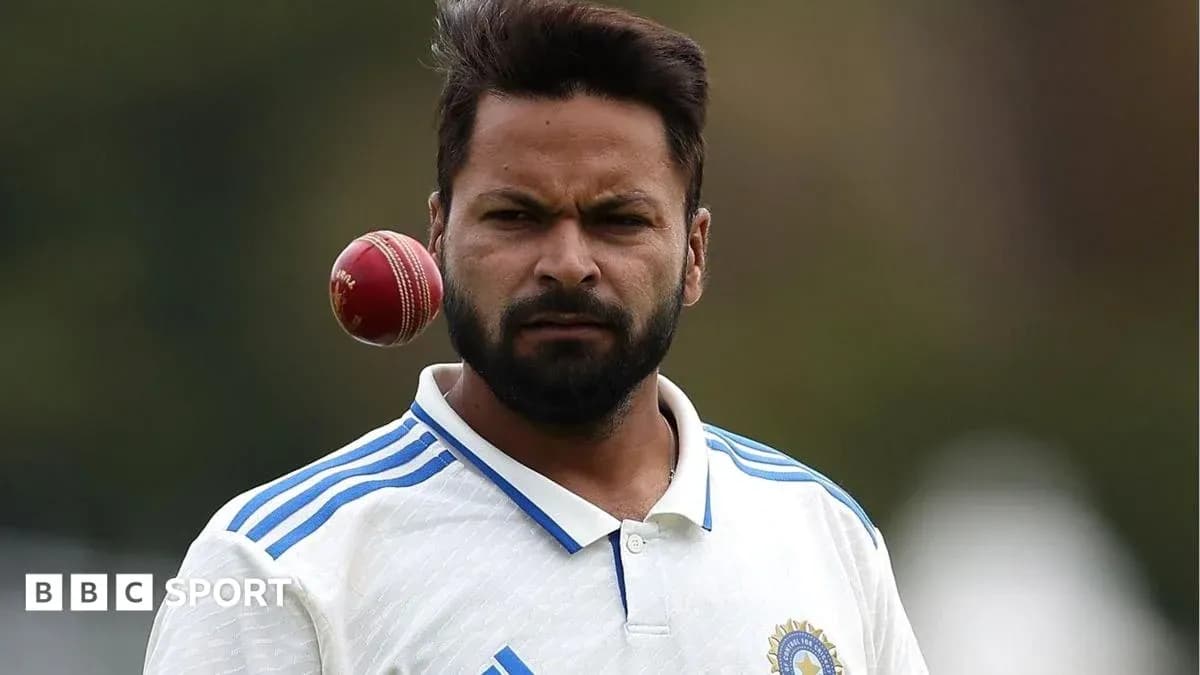 Cricketer bowling a ball during practice session Cricketer bowling a ball during practice session