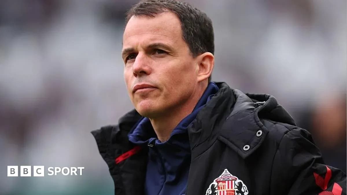 Sunderland manager during a match observation Sunderland manager during a match observation