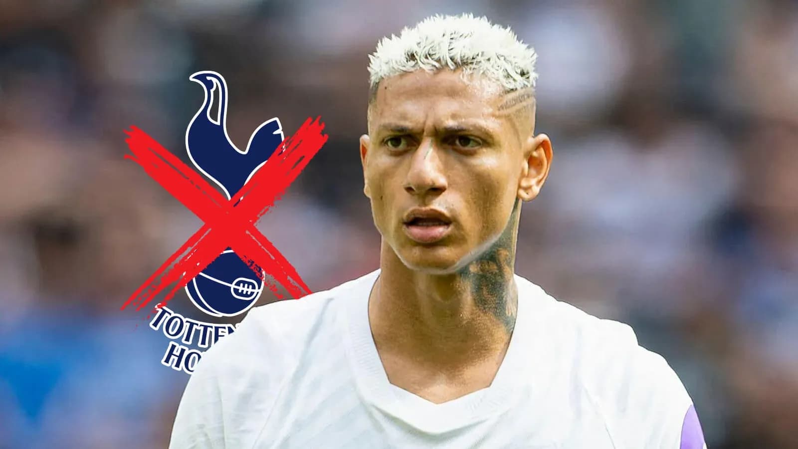 Player with bleached hair during match with logo overlay Player with bleached hair during match with logo overlay