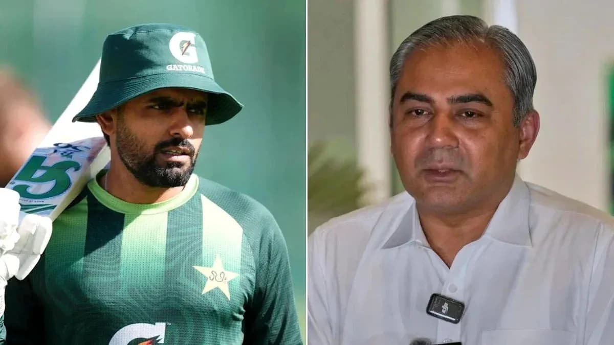 Pakistani cricketer and official during press event Pakistani cricketer and official during press event