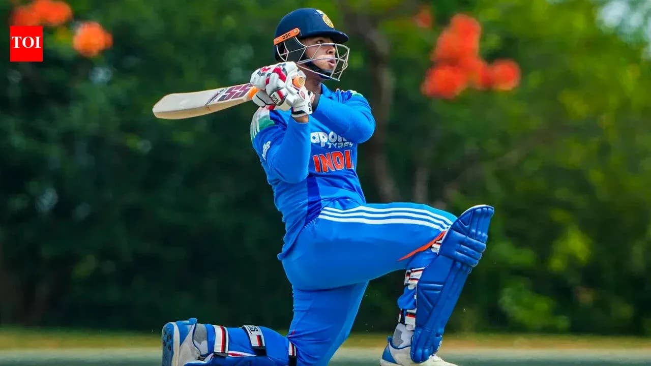 Batsman playing a shot during cricket practice session Batsman playing a shot during cricket practice session
