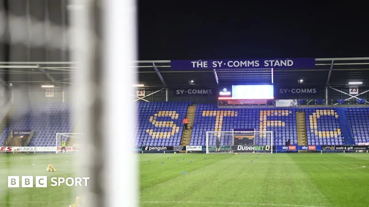 View of STFC stand at night with goalpost View of STFC stand at night with goalpost