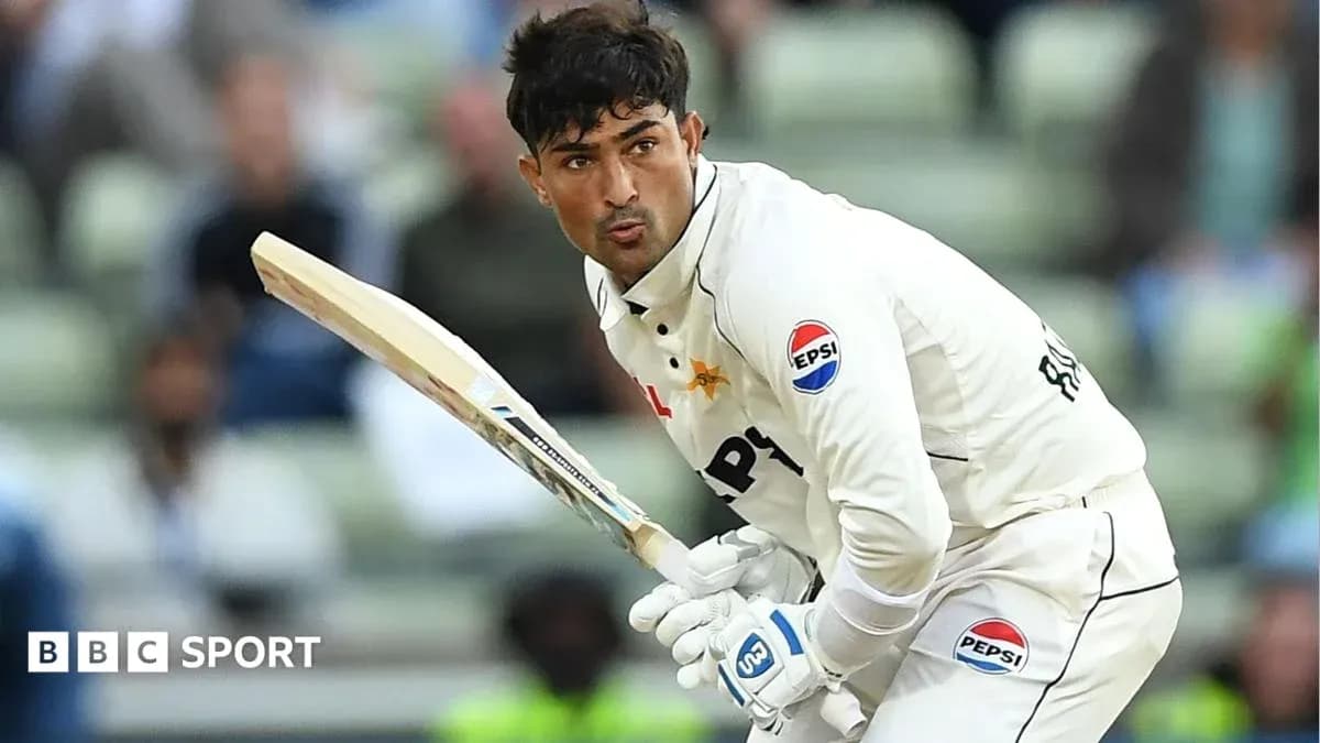 Batsman preparing to strike during cricket match Batsman preparing to strike during cricket match