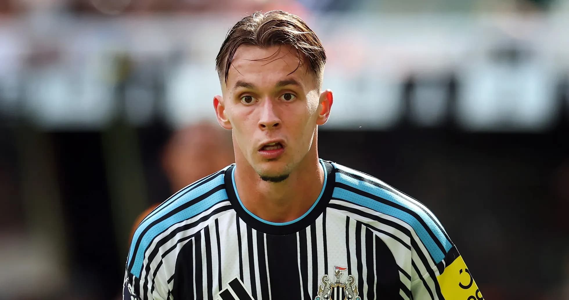 Newcastle United player focused on the game Newcastle United player focused on the game