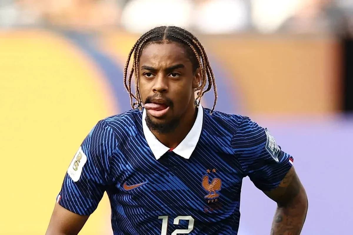 Player in France national team jersey during match Player in France national team jersey during match