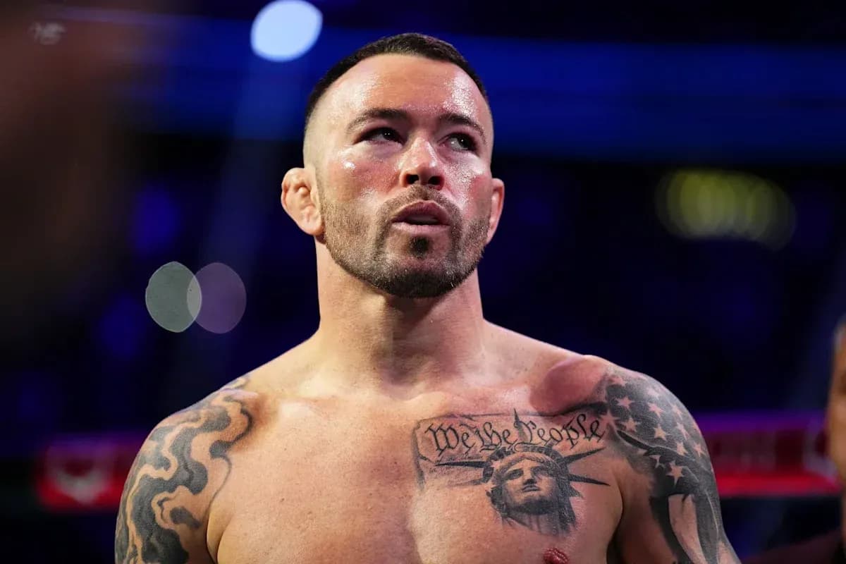 Boxer with tattoos in the ring before match Boxer with tattoos in the ring before match
