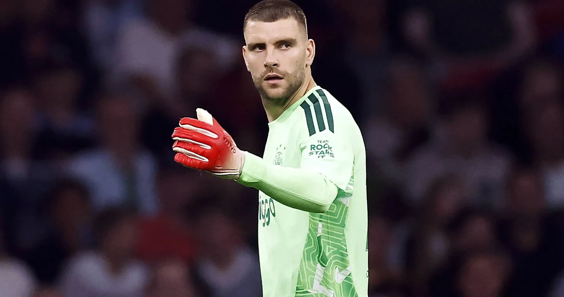 Goalkeeper gesturing during a match Goalkeeper gesturing during a match